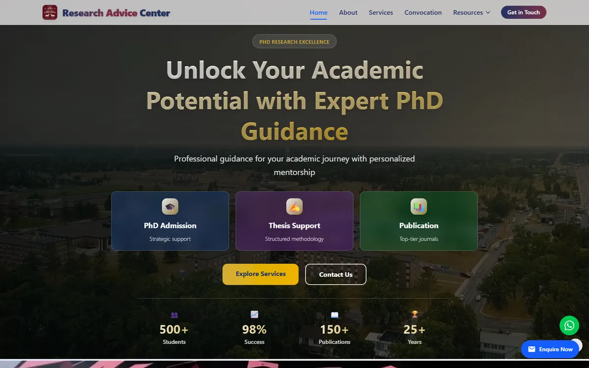 Research Advice Center website